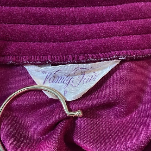 Vanity Fair Vintage Pinkish Purple House Coat Robe‎ with Pockets Zip Up - Picture 3 of 6